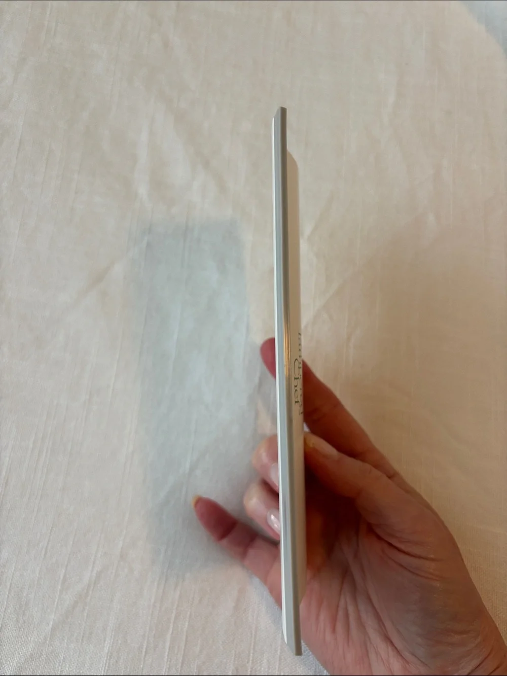 The Pampered Chef Dough Scraper — Cream Body with Gray Edge